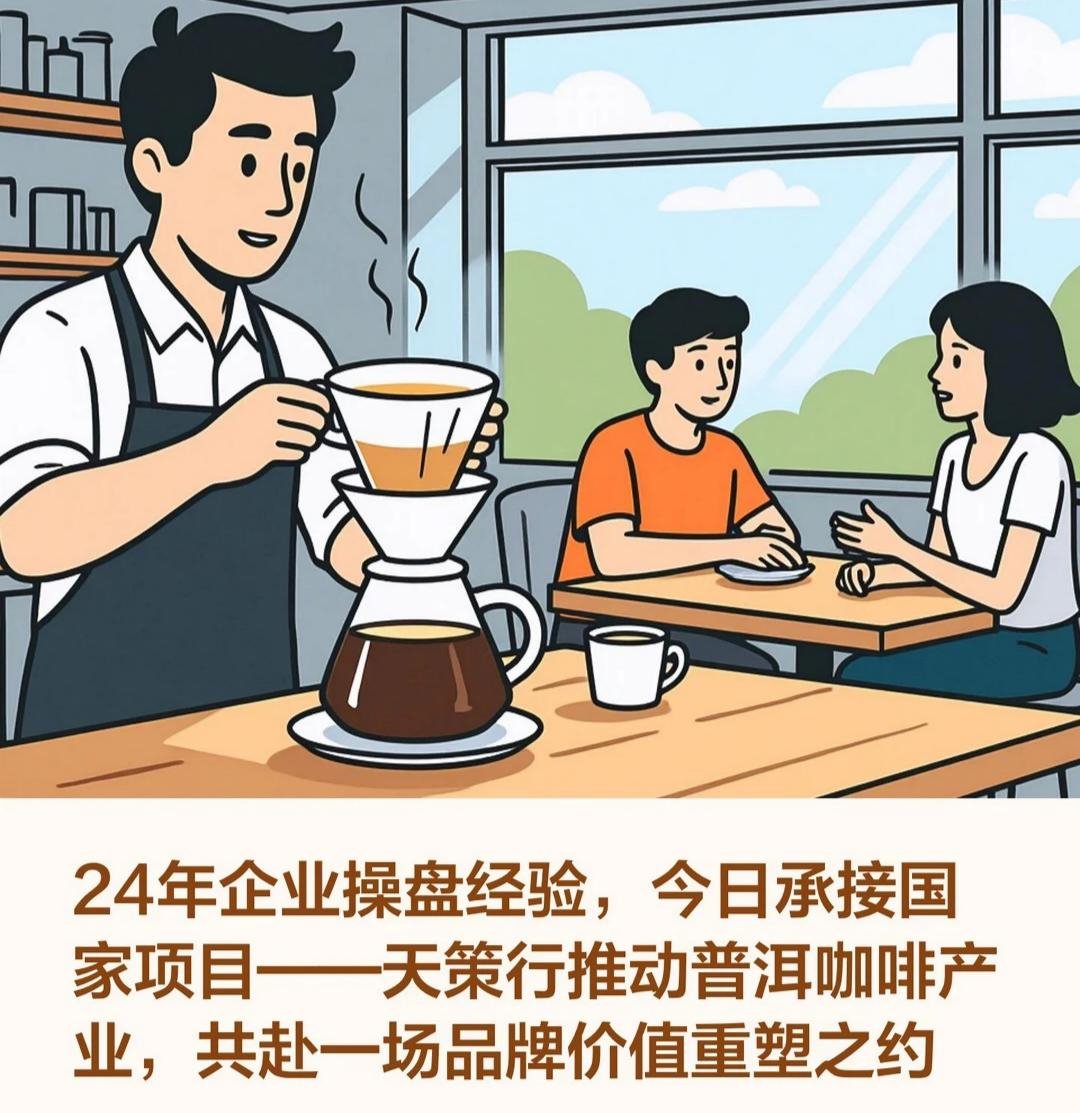 24年企业操盘经验，今日承接国家项目——天策行推动普洱咖啡产业，共赴一场品牌价值重塑之约